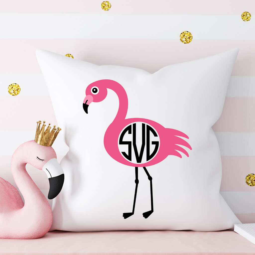 Flamingo Monogram SVG from Hello Creative Family