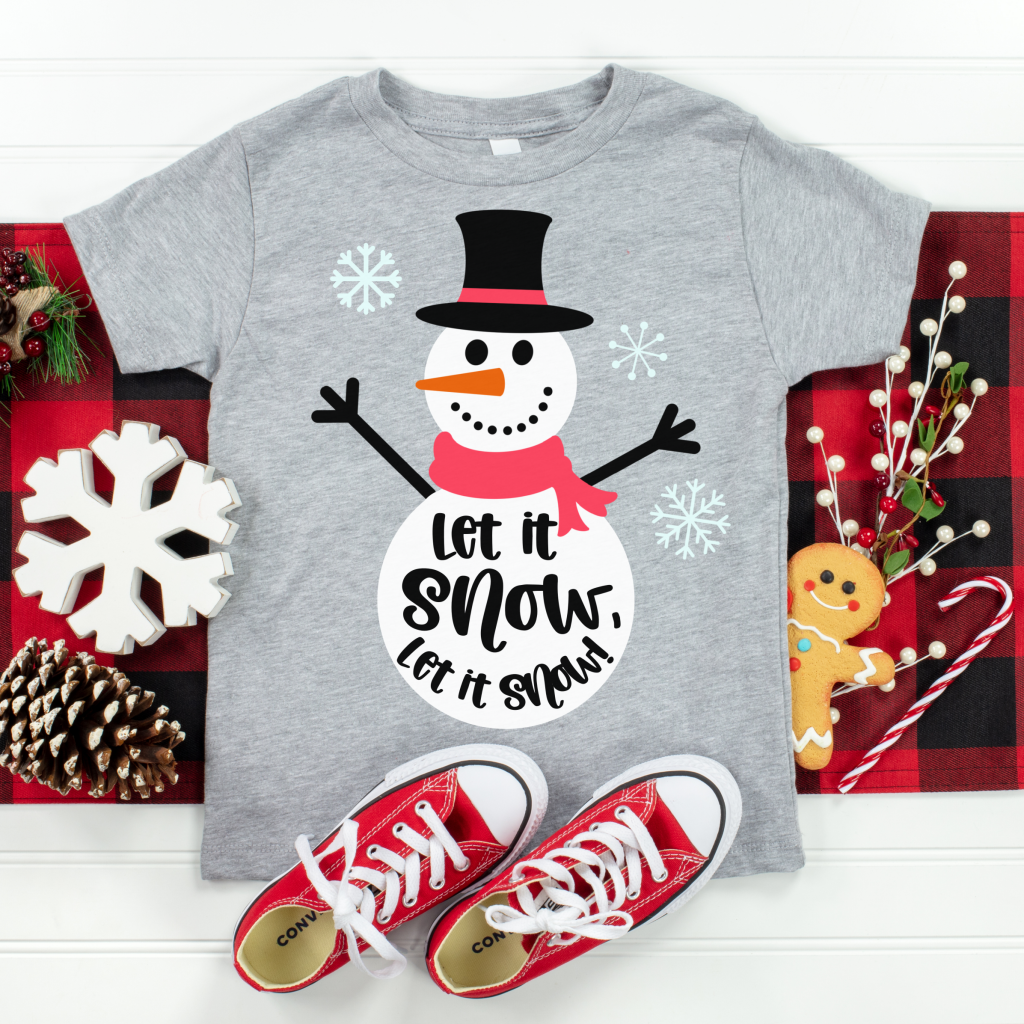 Let It Snow With Snowman SVG for Cricut