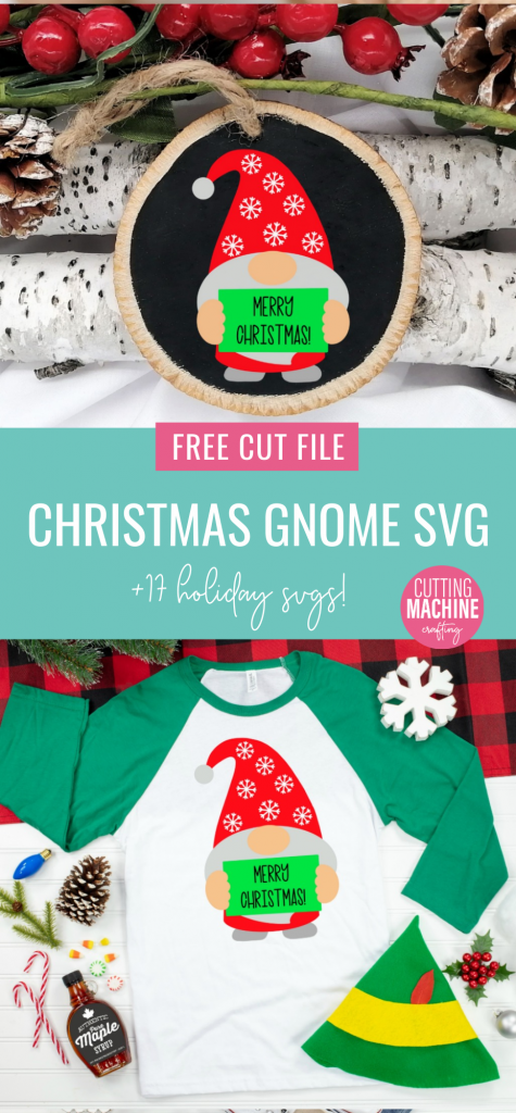 Download a free Christmas Gnome SVG File along with 17 free Christmas Ornament Cut Files! Use for Christmas crafting with your Cricut Maker, Cricut Explore Air, Cricut Joy or Silhouette Cameo to make handmade gifts for Christmas or DIY Ornaments to trim your Christmas tree! #ChristmasCrafting #ChristmasOrnaments #DIYOrnaments #DIYChristmas #ChristmasGnome #Gnome #SVGFiles #CutFilles #FreeSVG #CricutChristmas #CricutMade #CricutCreated