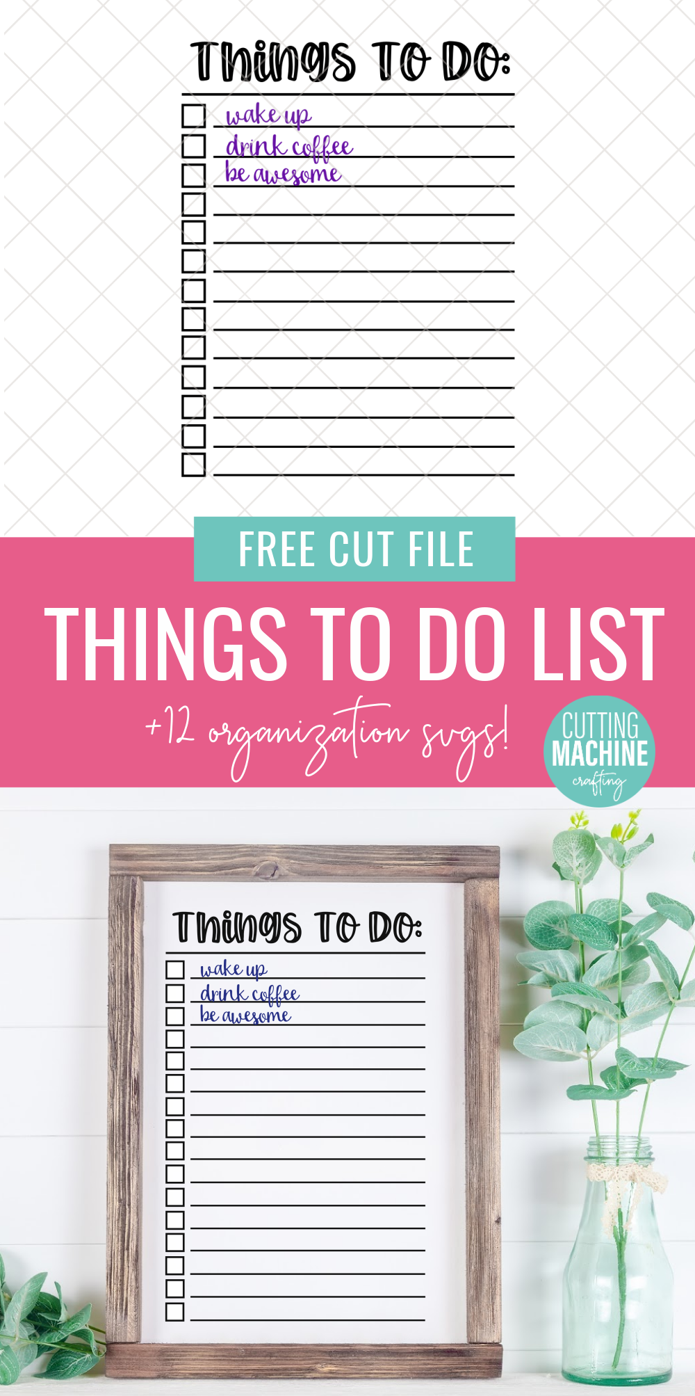 To Do List Svg 12 Organization Cut Files Cutting Machine Crafts