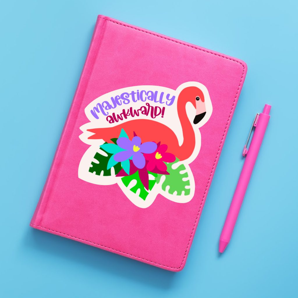 Majestically Awkward Flamingo Notebook