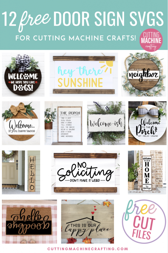 Spread a bit of crafty happiness with this free Hey There Sunshine Cut File! So cute for DIY signs and beach totes! Download all 11 free welcome sign svgs for crafting with your Cricut Maker, Cricut Explore Air 2, Cricut Joy or other cutting machine! Make great handmade housewarming gifts! 