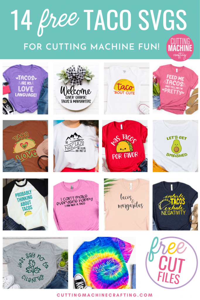 If you love tacos as much as I do, then you are going to want to grab these 14 free taco cut files including a Tacos Are My Love Language SVG! Make shirts, tank tops, mugs, beach bags and more using your Cricut Maker, Cricut Explore Air 2, Cricut Joy or other electronic cutting machine to express just how taco crazy you are!