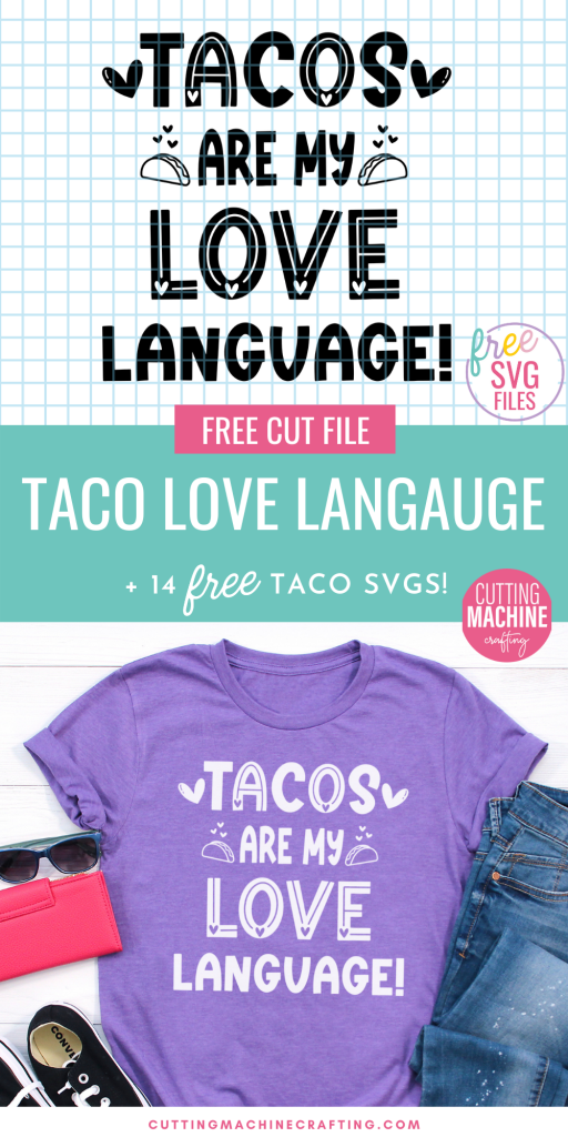If you love tacos as much as I do, then you are going to want to grab these 14 free taco cut files including a Tacos Are My Love Language SVG! Make shirts, tank tops, mugs, beach bags and more using your Cricut Maker, Cricut Explore Air 2, Cricut Joy or other electronic cutting machine to express just how taco crazy you are!