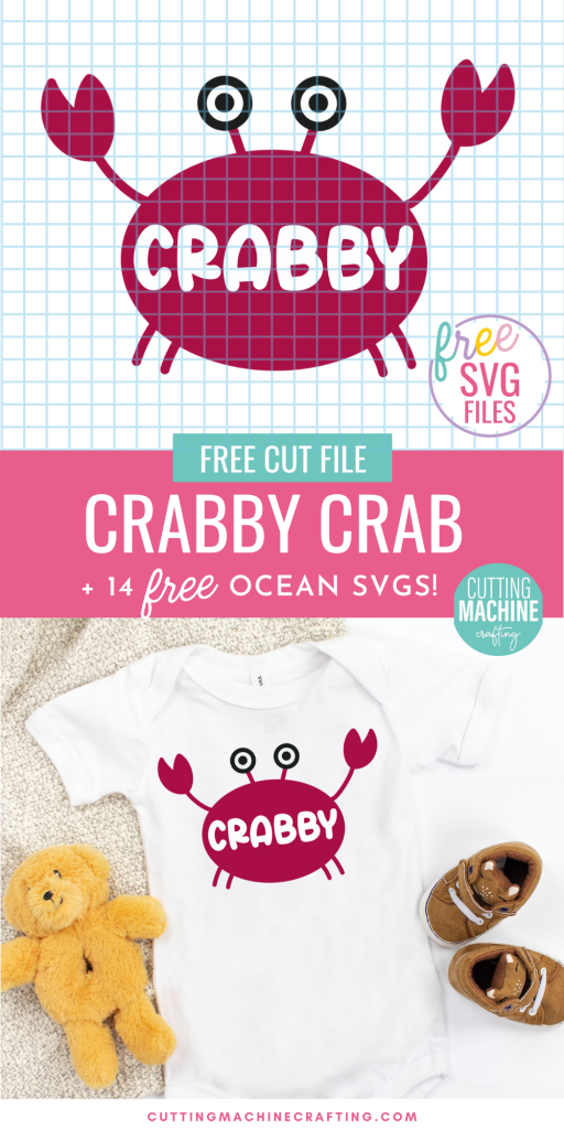 Get in the summer vibe with 14 free ocean SVGs from some of your favorite craft bloggers! Make shirts, tank tops, onesies, beach bags and more using your Cricut Maker, Cricut Explore Air 2, Cricut Joy or other electronic cutting machine. Includes an adorable Crabby Crab Cut File that looks so cute on DIY baby clothing!