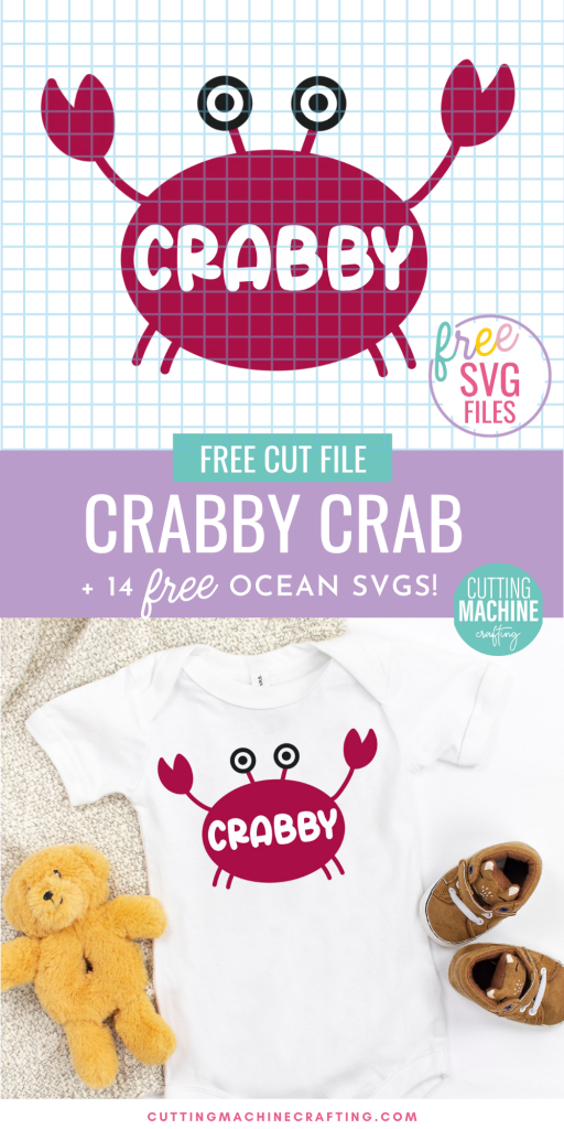 Get in the summer vibe with 14 free ocean SVGs from some of your favorite craft bloggers! Make shirts, tank tops, onesies, beach bags and more using your Cricut Maker, Cricut Explore Air 2, Cricut Joy or other electronic cutting machine. Includes an adorable Crabby Crab Cut File that looks so cute on DIY baby clothing!