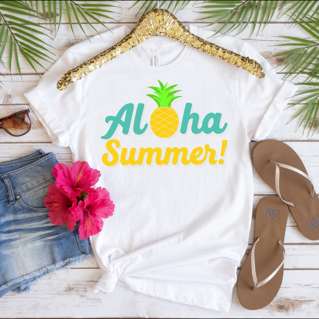 Get in the Aloha spirit with this summery Aloha SVG file along with 11 summer cut files from some of your favorite craft bloggers! Make shirts, tank tops, onesies, beach bags and more using your Cricut Maker, Cricut Explore Air 2, Cricut Joy or other electronic cutting machine. 